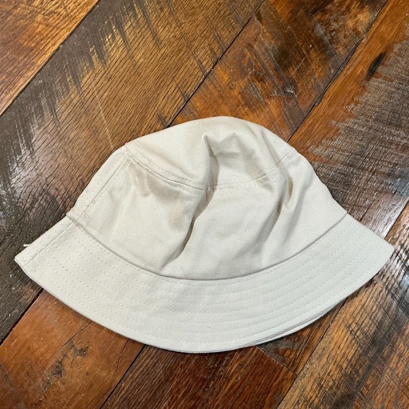 Beige Cotton Bucket Hat Unisex Size 58 Lightweight Summer Sun Hat - Picture 4 of 6
